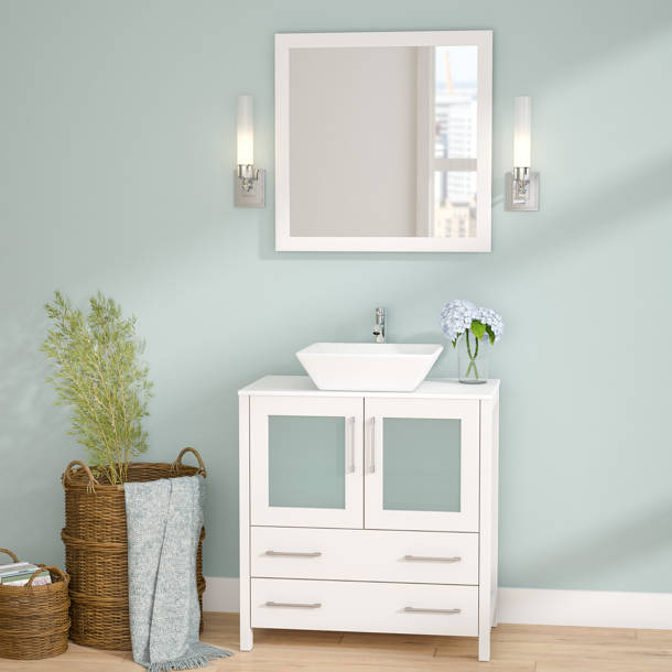 Wade Logan® Karson 30'' Single Bathroom Vanity with Engineered Marble